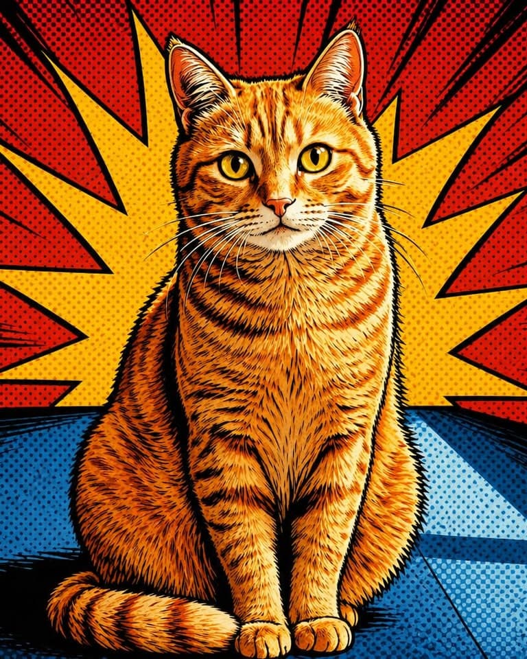 Comic Book AI image style example