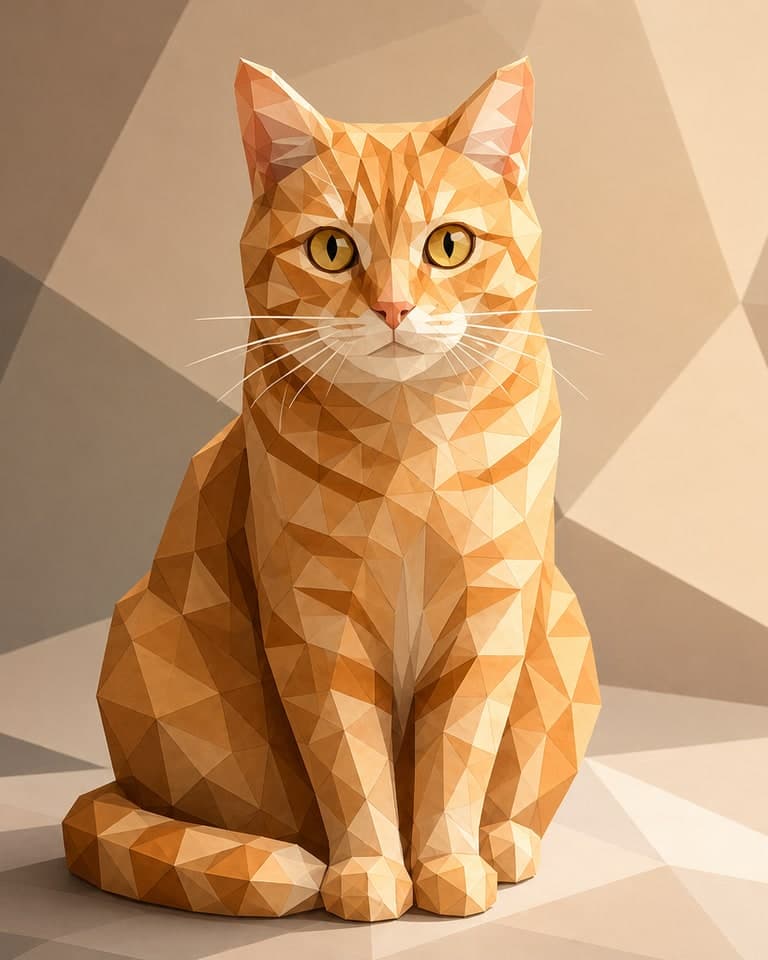 Low Poly AI image style example