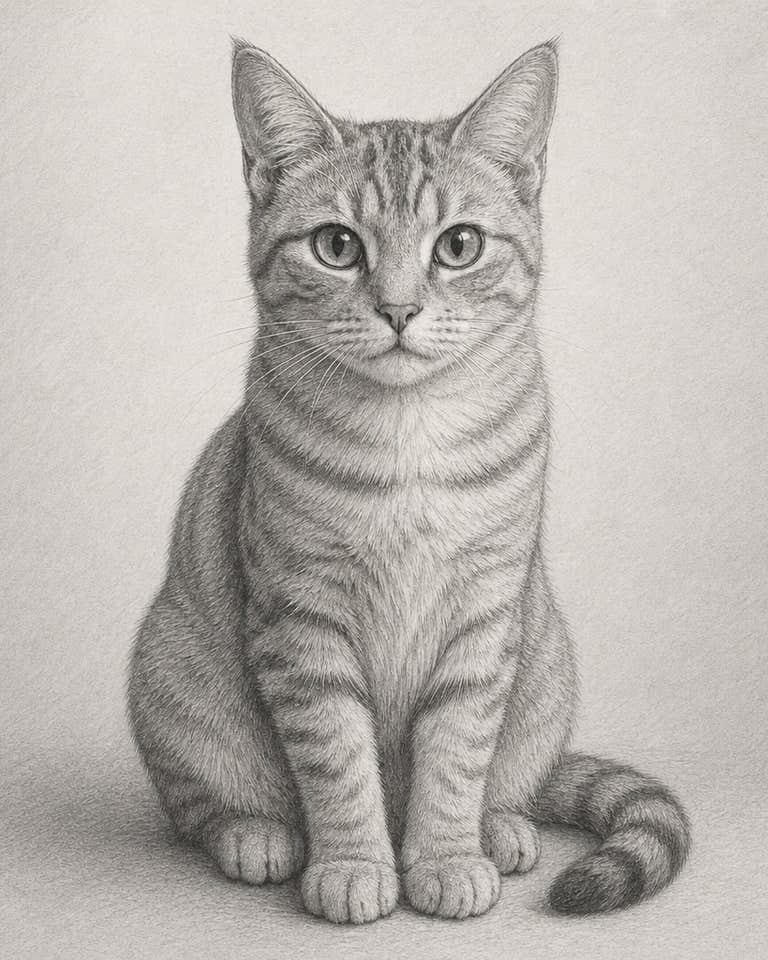 Pencil Sketch AI image style example