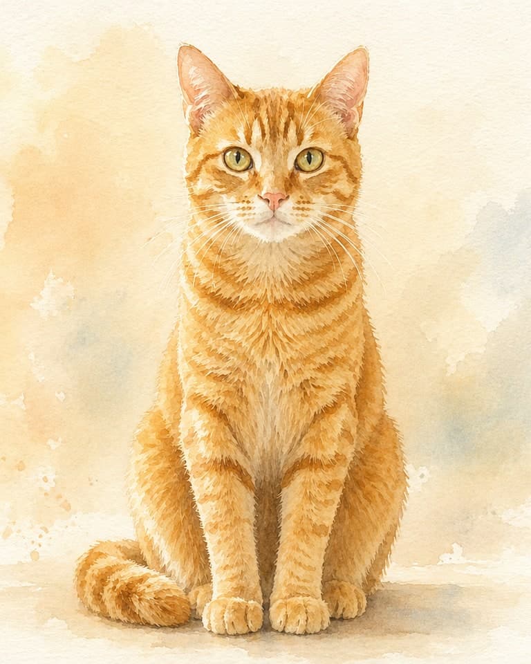 Watercolor AI image style example